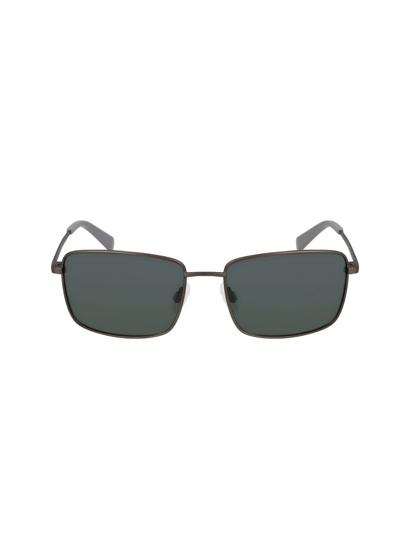 Men's UV Protection Rectangular Shape Metal Sunglasses N102SP-030-5518 - Lens Size: 55 - Matte Gunmetal