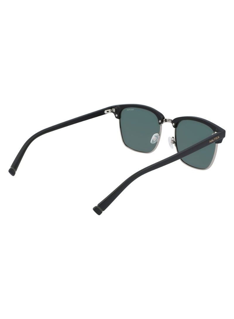 Men's UV Protection Rectangular Shape  Sunglasses N3658SP-005-5420 - Lens Size: 54 - Matte Black