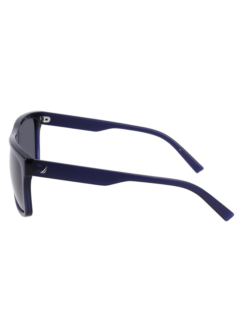 Men's UV Protection Rectangular Shape  Sunglasses N902SP-410-6018 - Lens Size: 60 - Navy Crystal