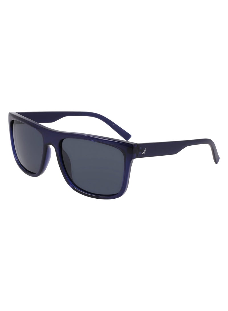 Men's UV Protection Rectangular Shape  Sunglasses N902SP-410-6018 - Lens Size: 60 - Navy Crystal