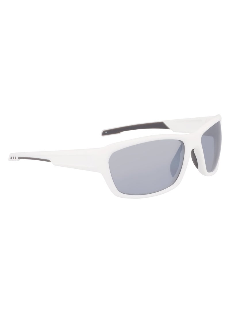 Men's UV Protection Rectangular Shape  Sunglasses N901SP-105-6117 - Lens Size: 61 - Matte White