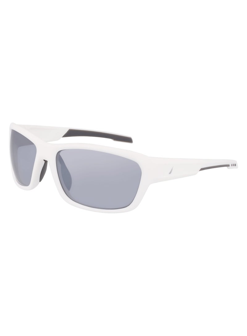 Men's UV Protection Rectangular Shape  Sunglasses N901SP-105-6117 - Lens Size: 61 - Matte White