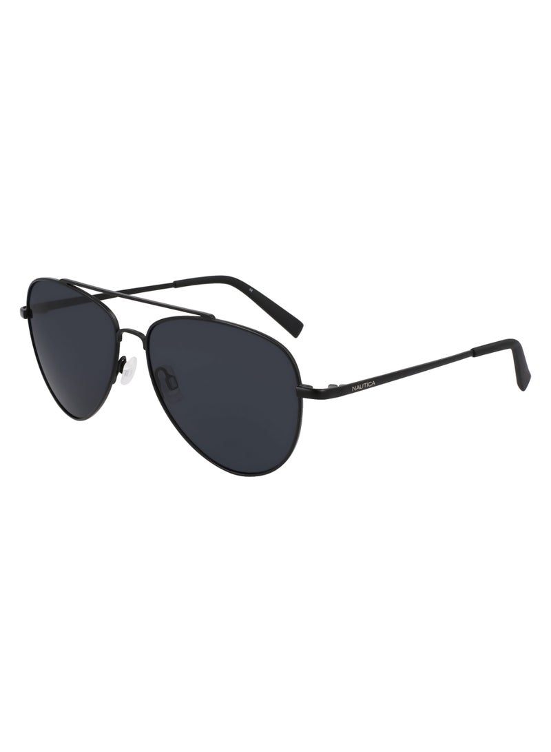 Men's UV Protection Aviator Shape Metal Sunglasses N101SP-005-5815 - Lens Size: 58 - Matte Black