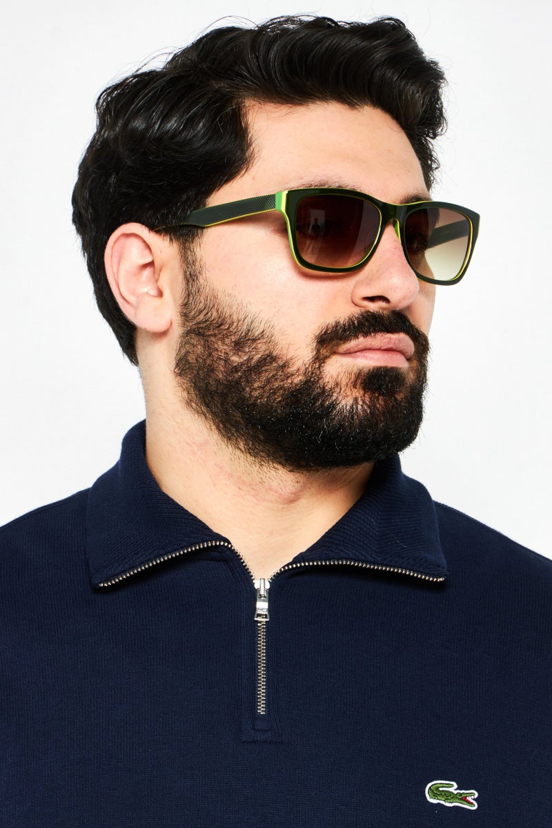 Men L683S Square Sunglasses, Green