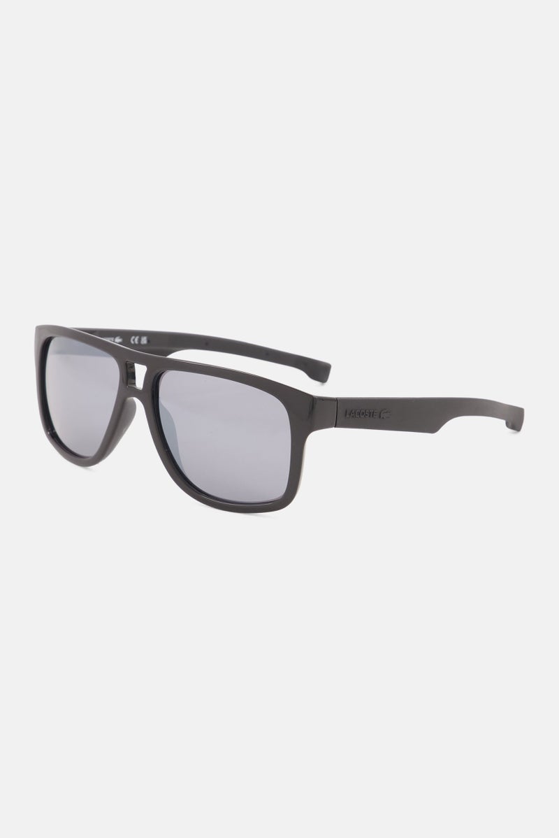 Men L817S Rectangular Glasses, Black