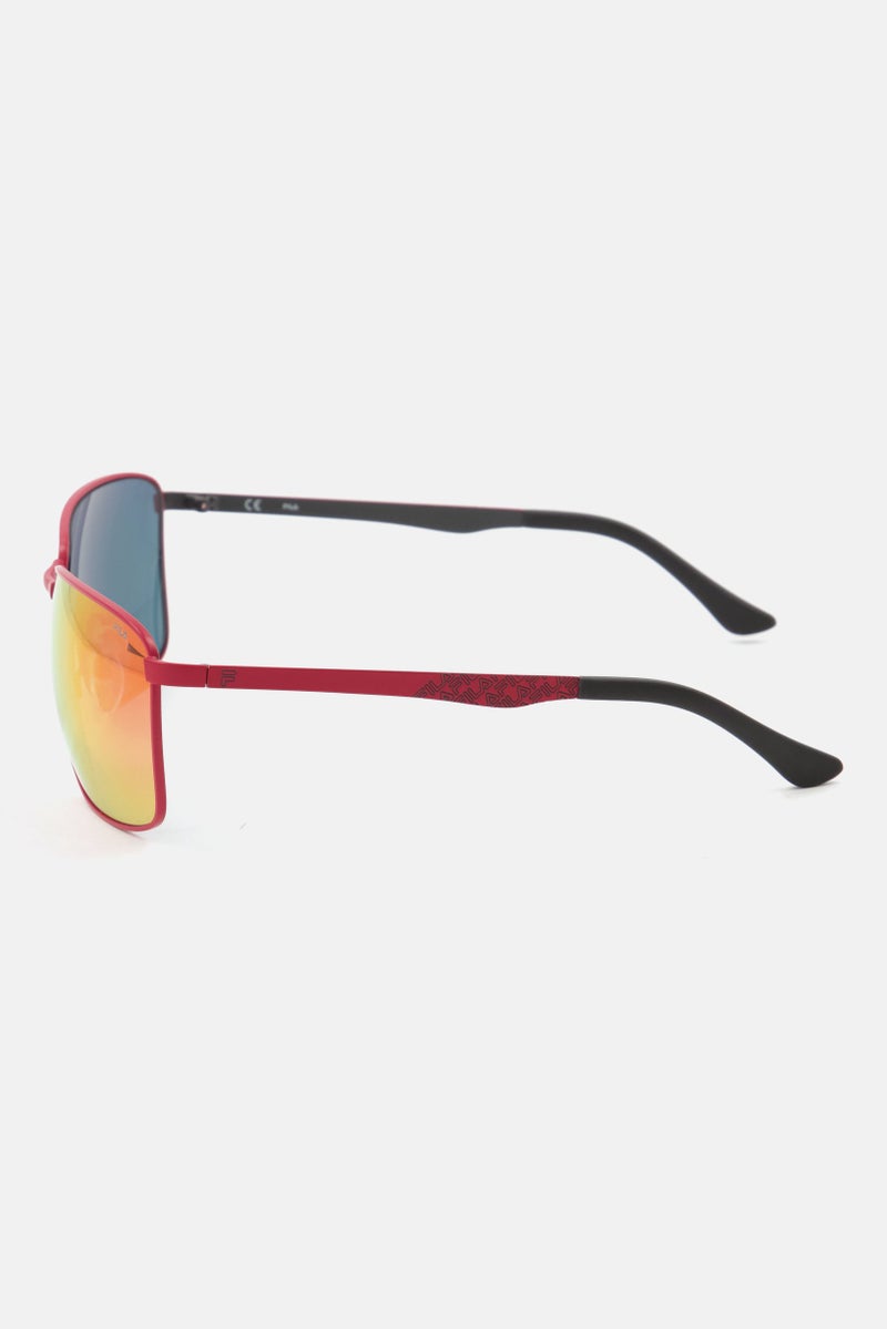 Men SFI005 Square Sunglasses, Red