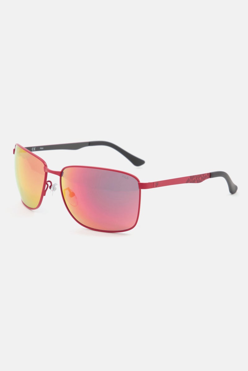 Men SFI005 Square Sunglasses, Red