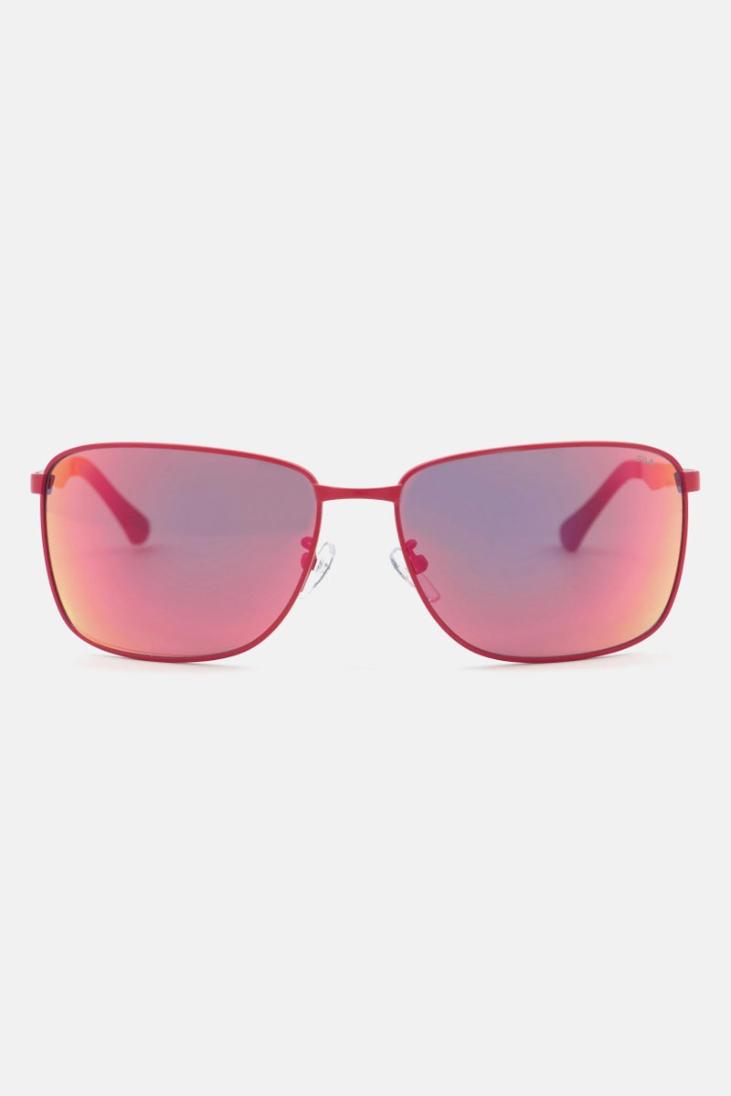 Men SFI005 Square Sunglasses, Red