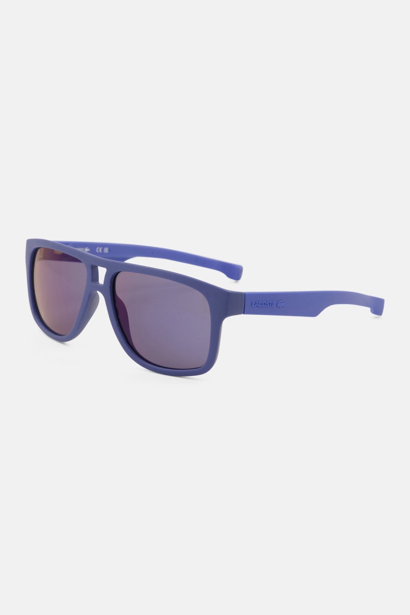 Men L817S Square Glasses, Matte Blue