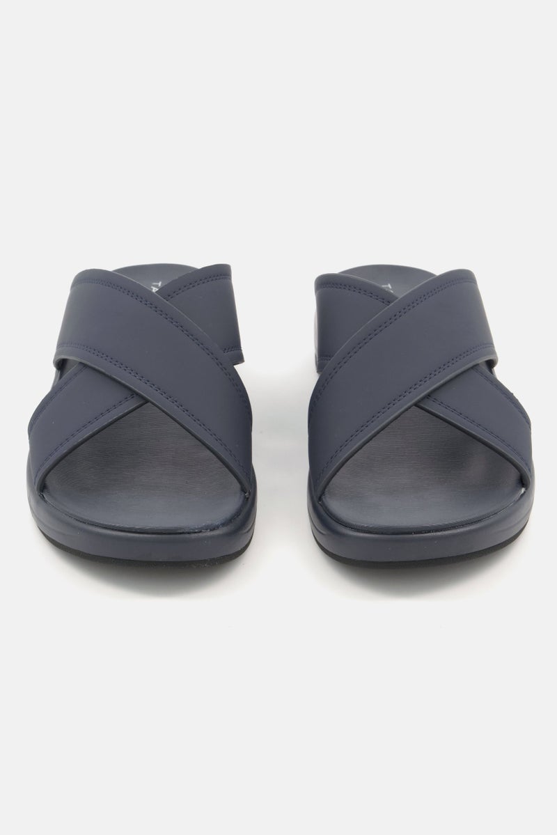 Men Slip On Sandals, Navy Blue