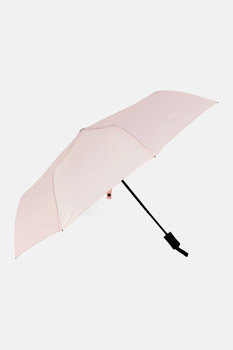 Floral Printed Travel Umbrella Auto Open And Close Button, Pink