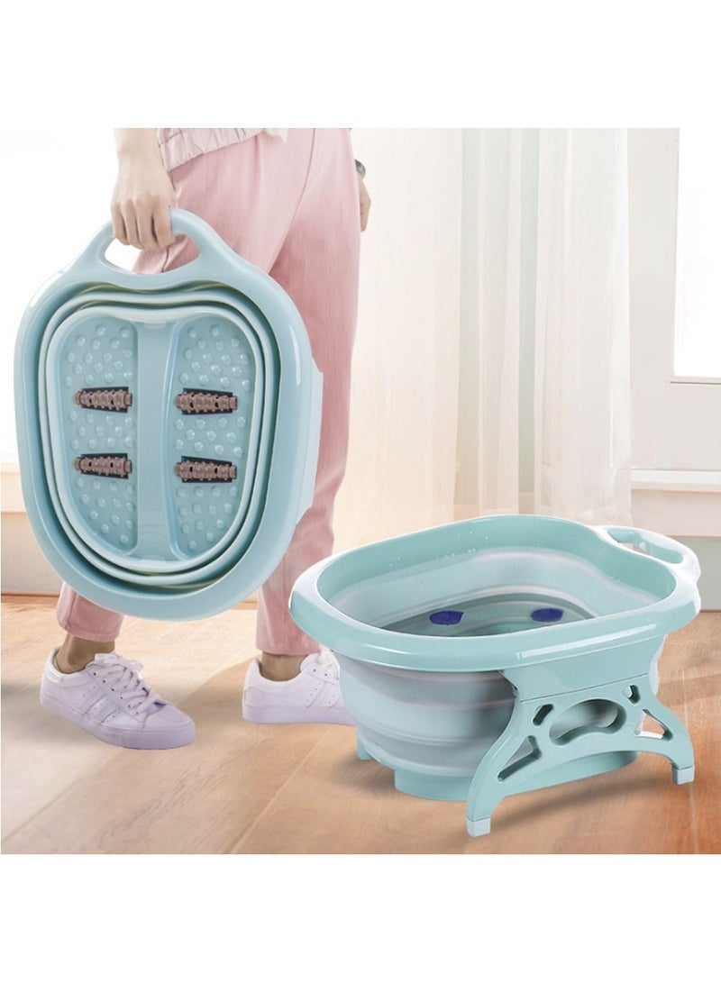 Collapsible Foot Massage Bucket with massager roller