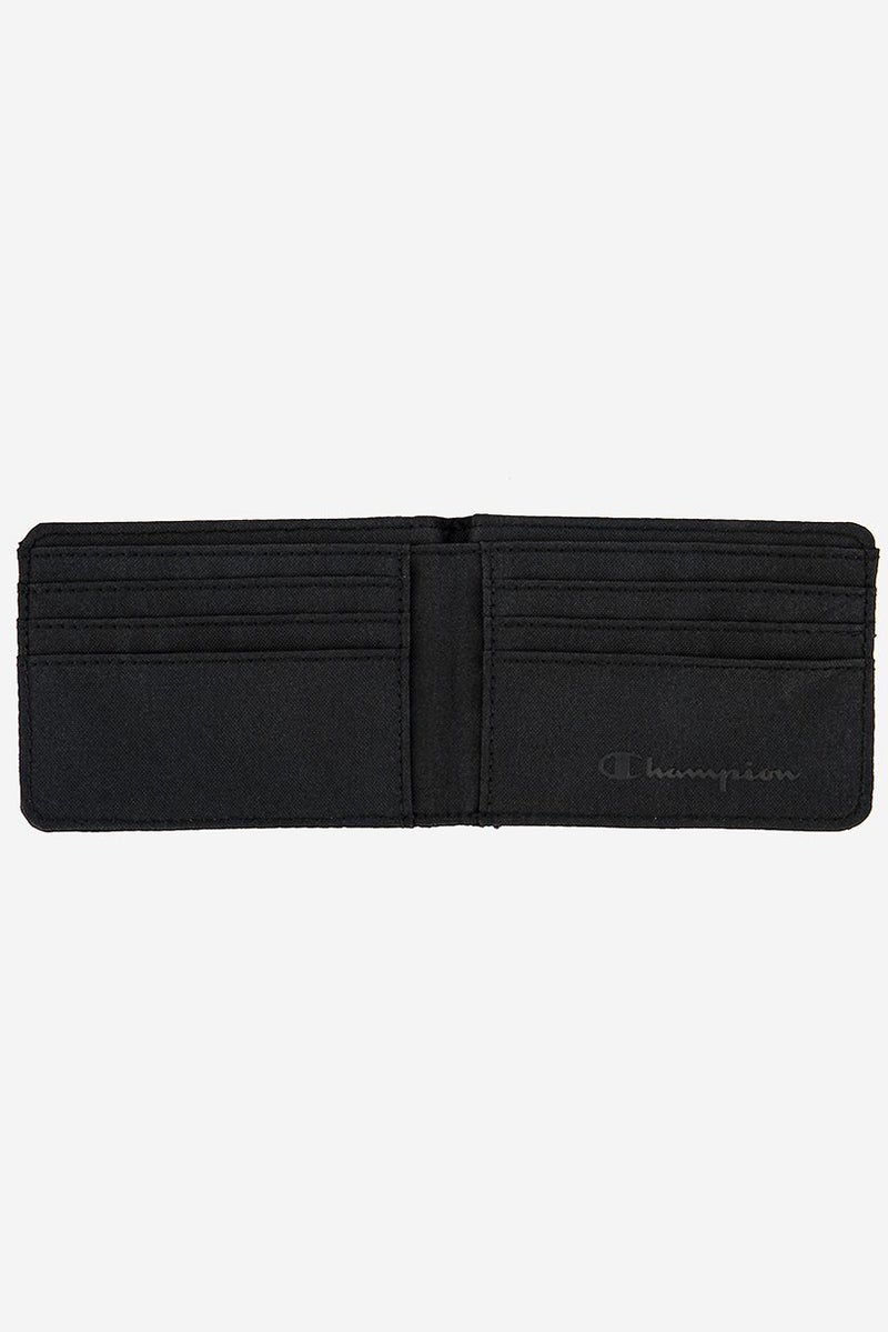 Men Brand Logo Bifold Wallet, Black