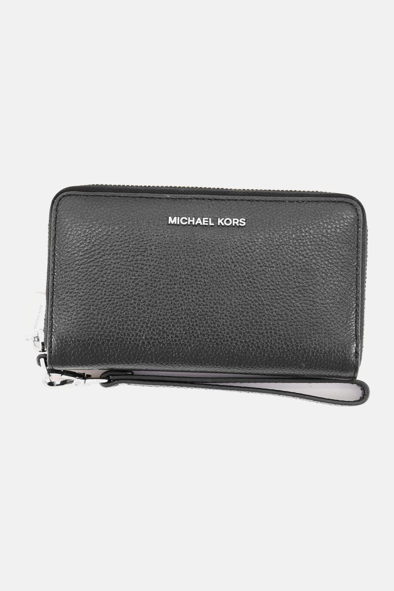 Women Large Leather Wallet 18 L x 11 H x 2 W cm, Black