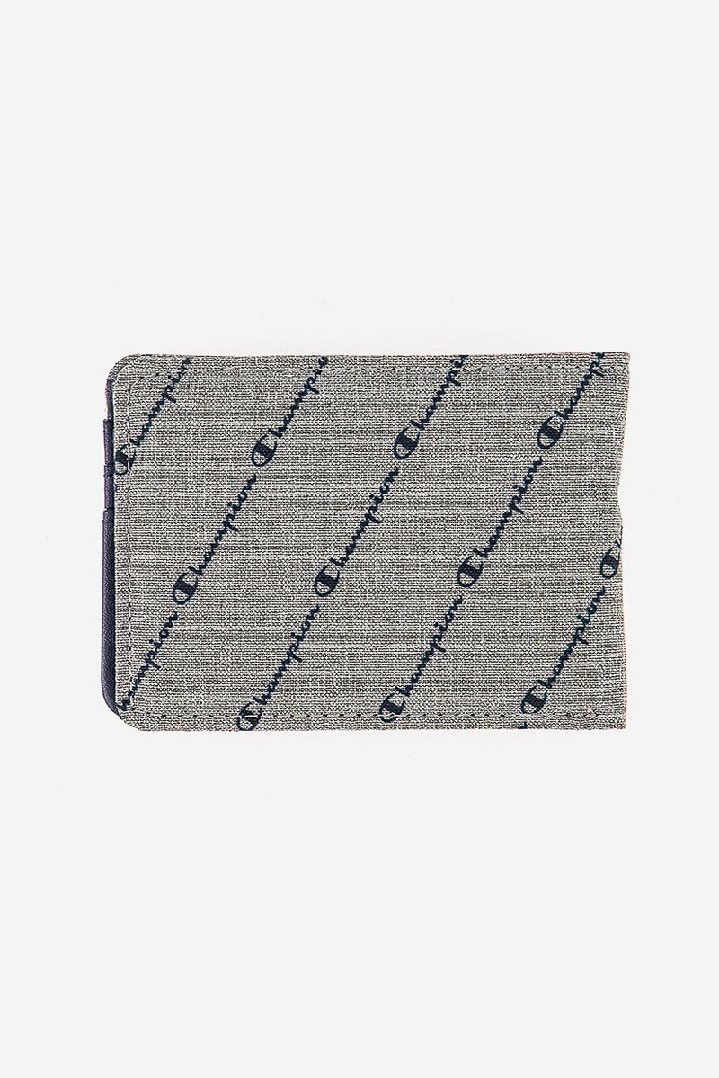 Men Asher Bifold Wallet, 11 L x 8.5 H x 1 W cm. Grey and Navy