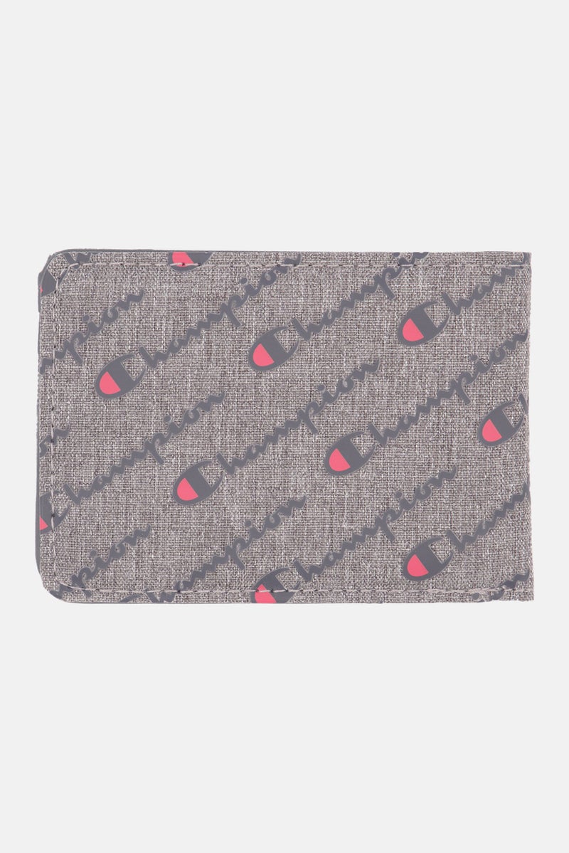 Men Brand Logo Wallet 9  H x 12 L x 1,5 W cm, Grey