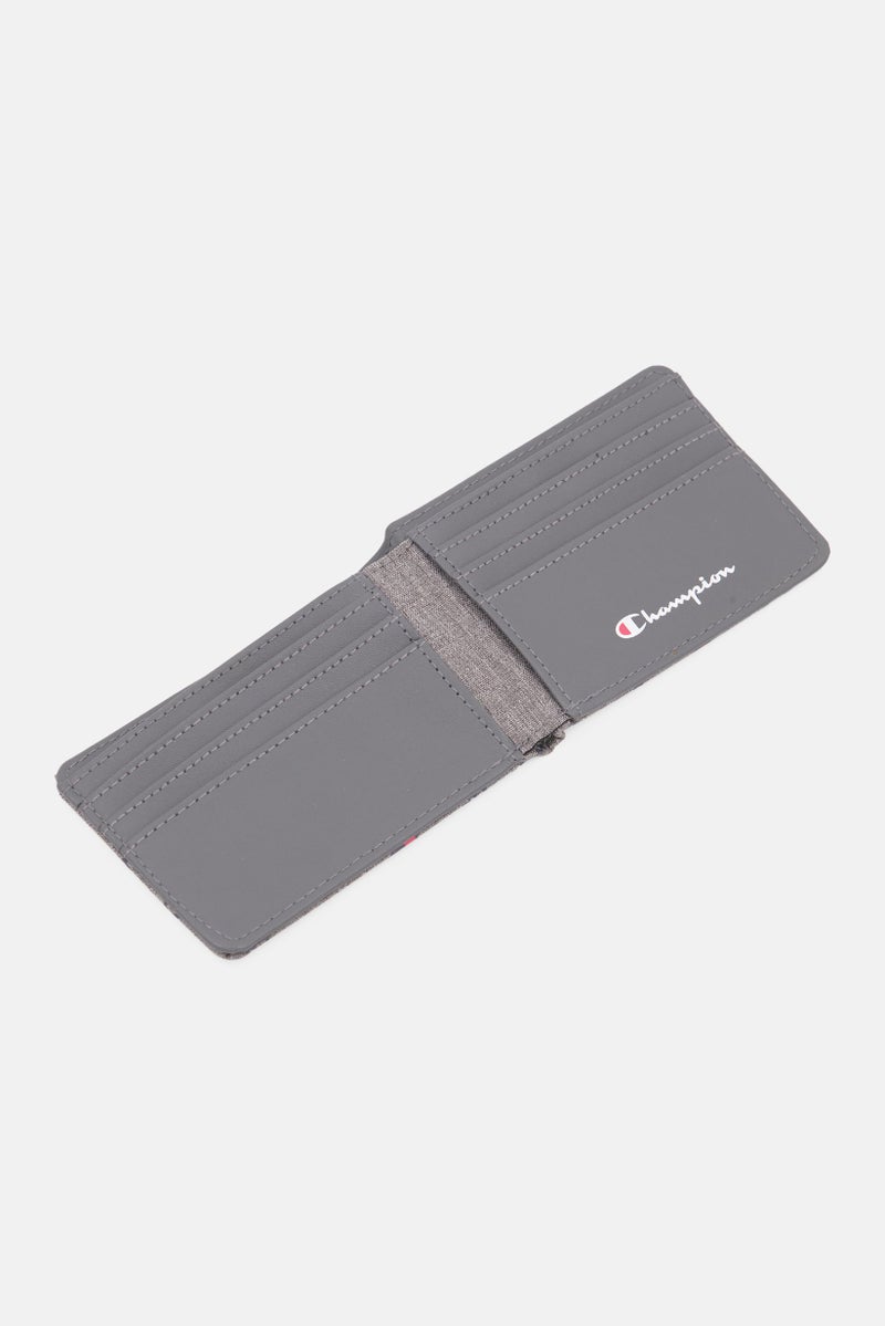 Men Brand Logo Wallet 9  H x 12 L x 1,5 W cm, Grey