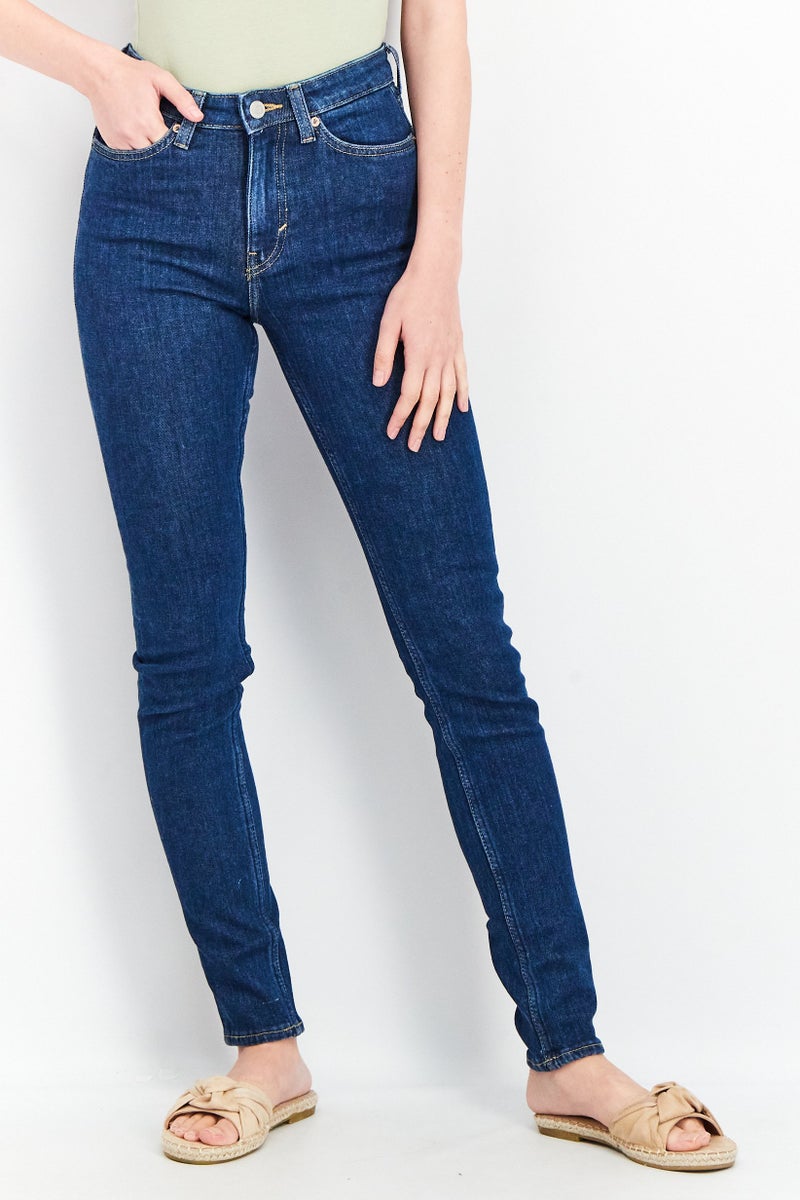 Women Regular Fit Stretchable High Waist Skinny Jeans, Blue