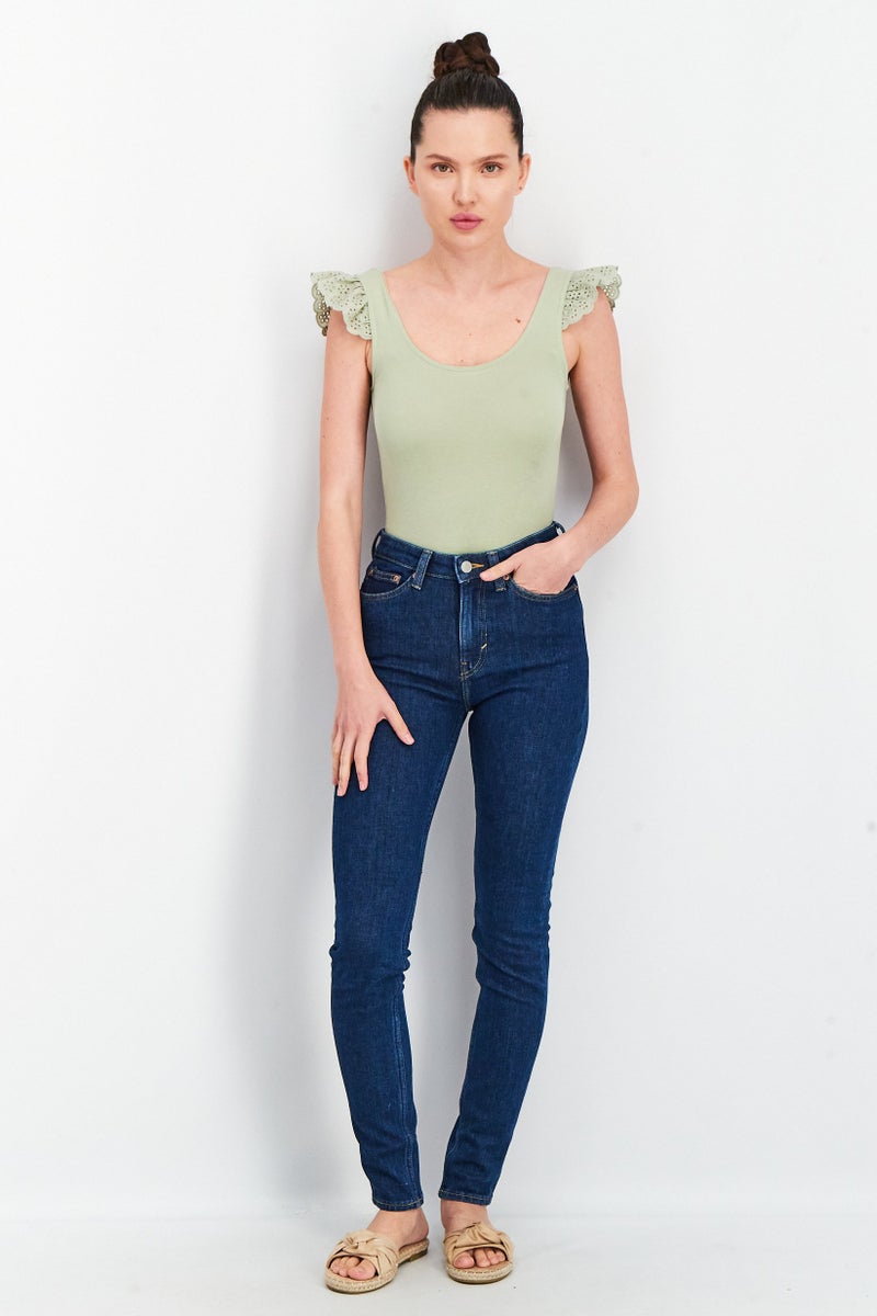 Women Regular Fit Stretchable High Waist Skinny Jeans, Blue