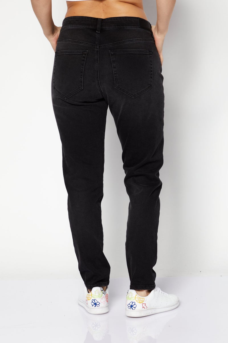 Women Slandy Super Skinny Fit Plain Stretchable Denim Jeans, Black