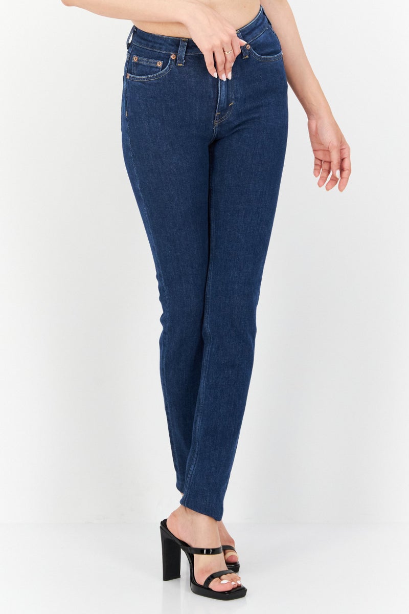 Women Skinny Fit Washed Stretchable Jeans, Blue