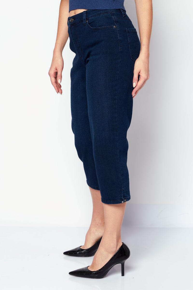 Women Slim Fit Low Rise Straight Leg No Stretch Jeans, Navy