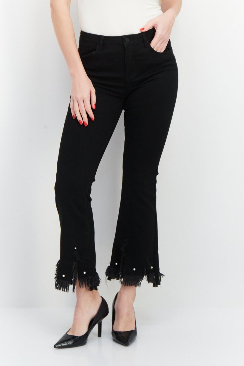 Women Slim Fit Wash Stretchable Denim, Black