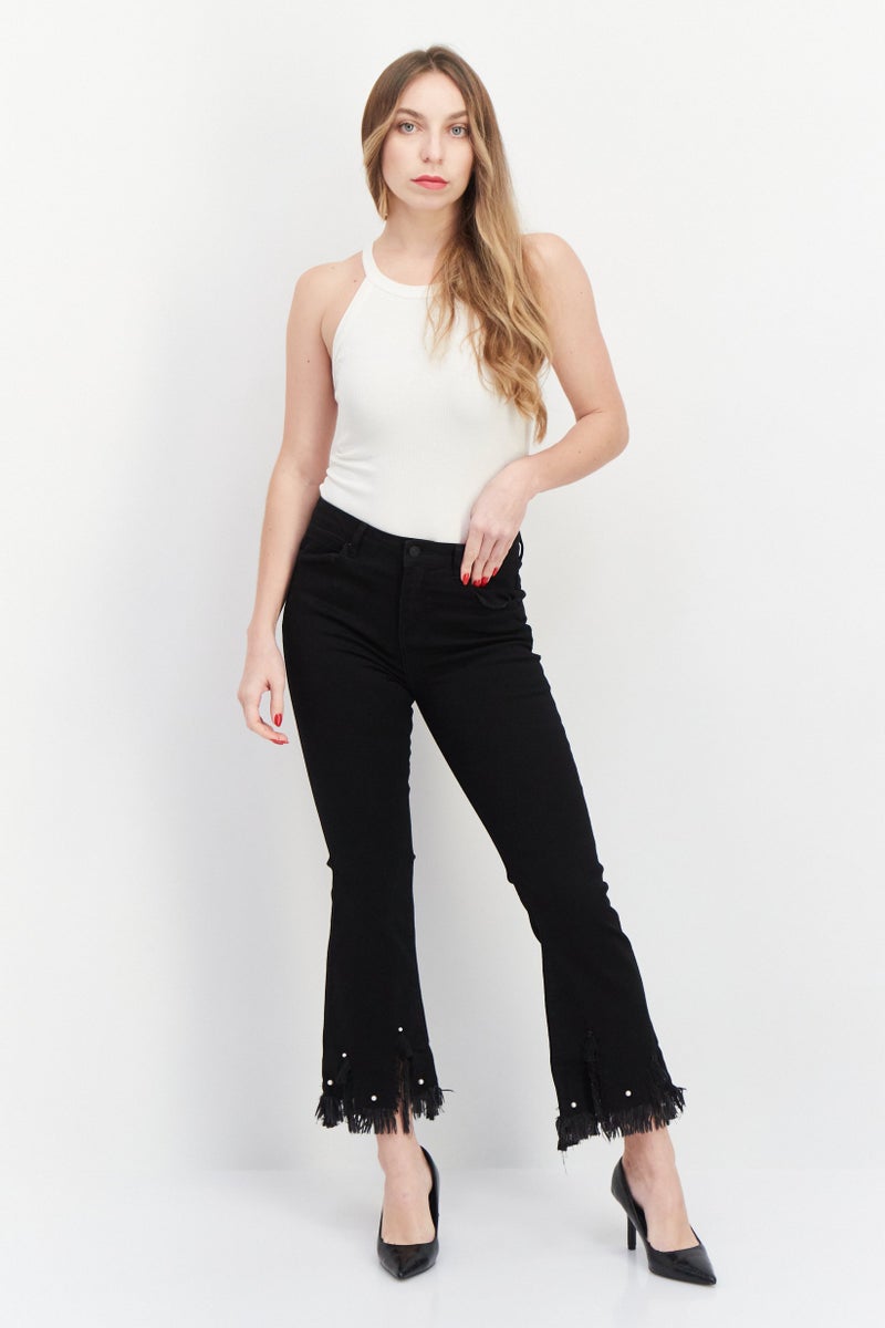 Women Slim Fit Wash Stretchable Denim, Black
