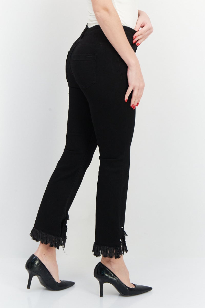 Women Slim Fit Wash Stretchable Denim, Black