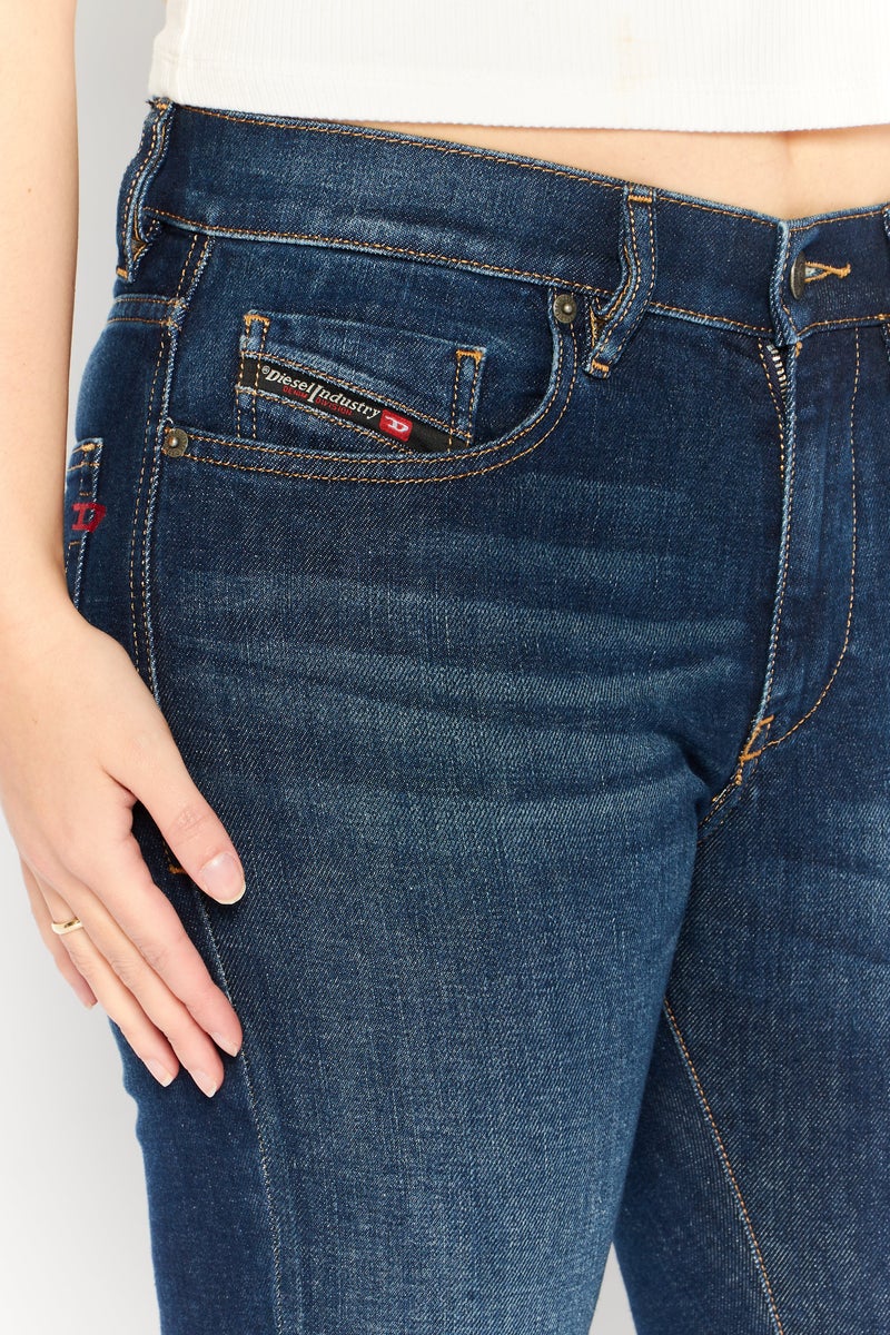 Women Slim Fit D-STRUKT Stretchable Jeans, Navy
