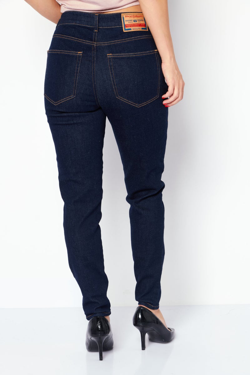 Women Super Skinny Fit Washed Stretchable Jeans, Navy Blue