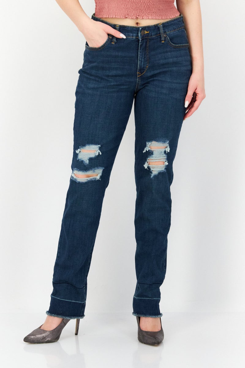 Women Slim Fit Wash Stretchable Denim, Indigo