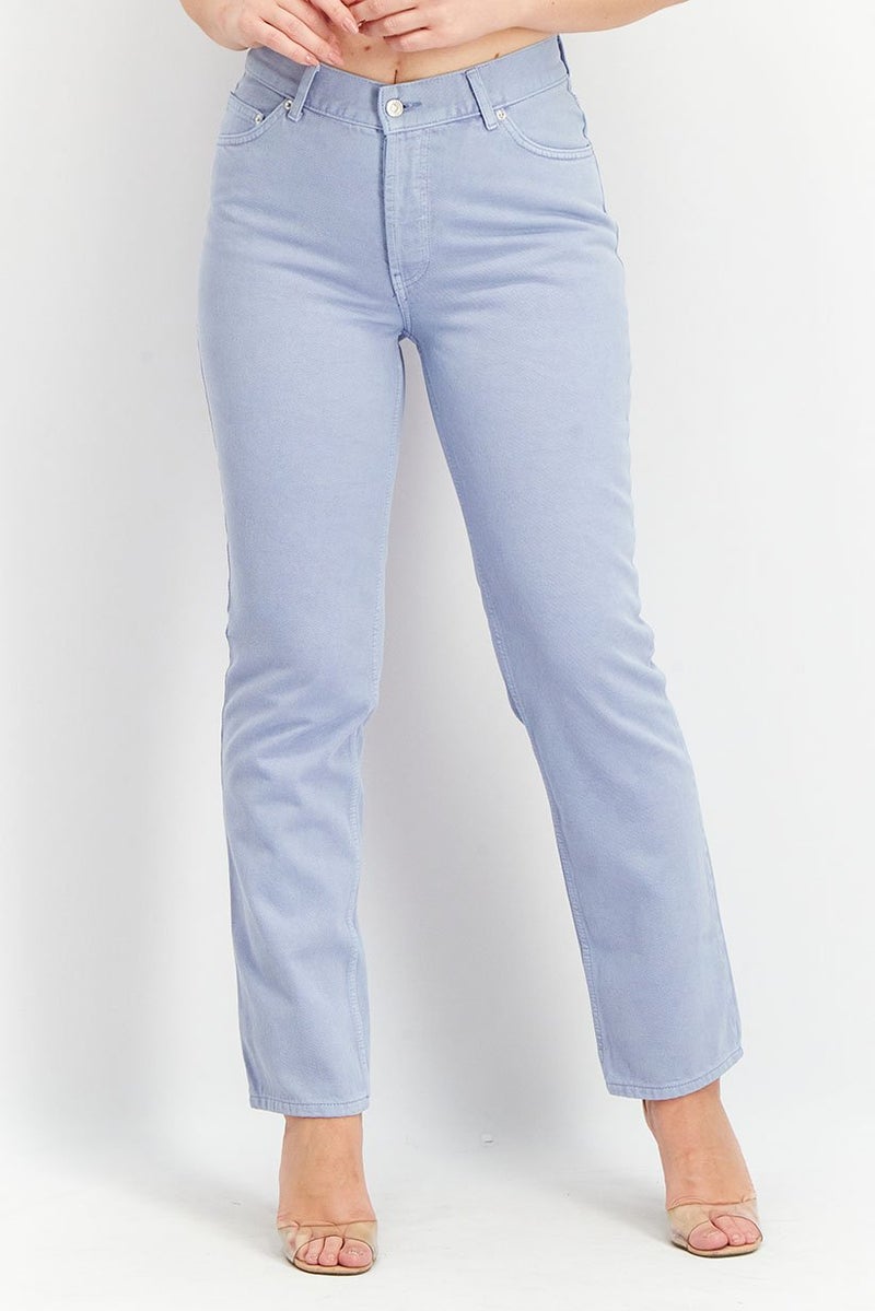 Women Regular Fit Textured Non-Stretchable Jeans, Light Blue