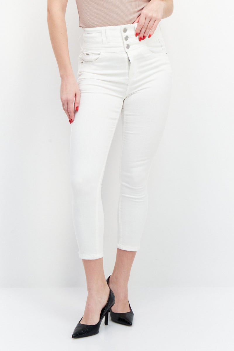 Women Slim Fit Solid Stretchable 7
