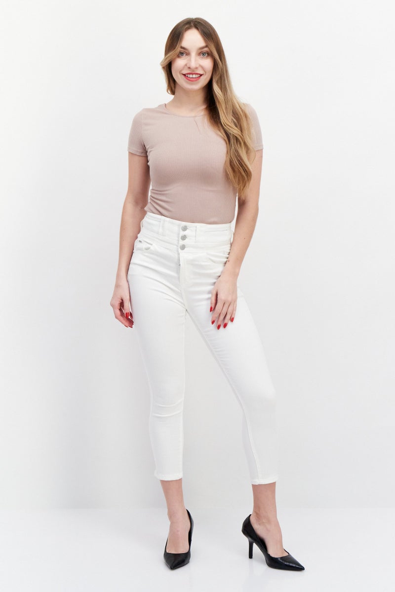 Women Slim Fit Solid Stretchable 7