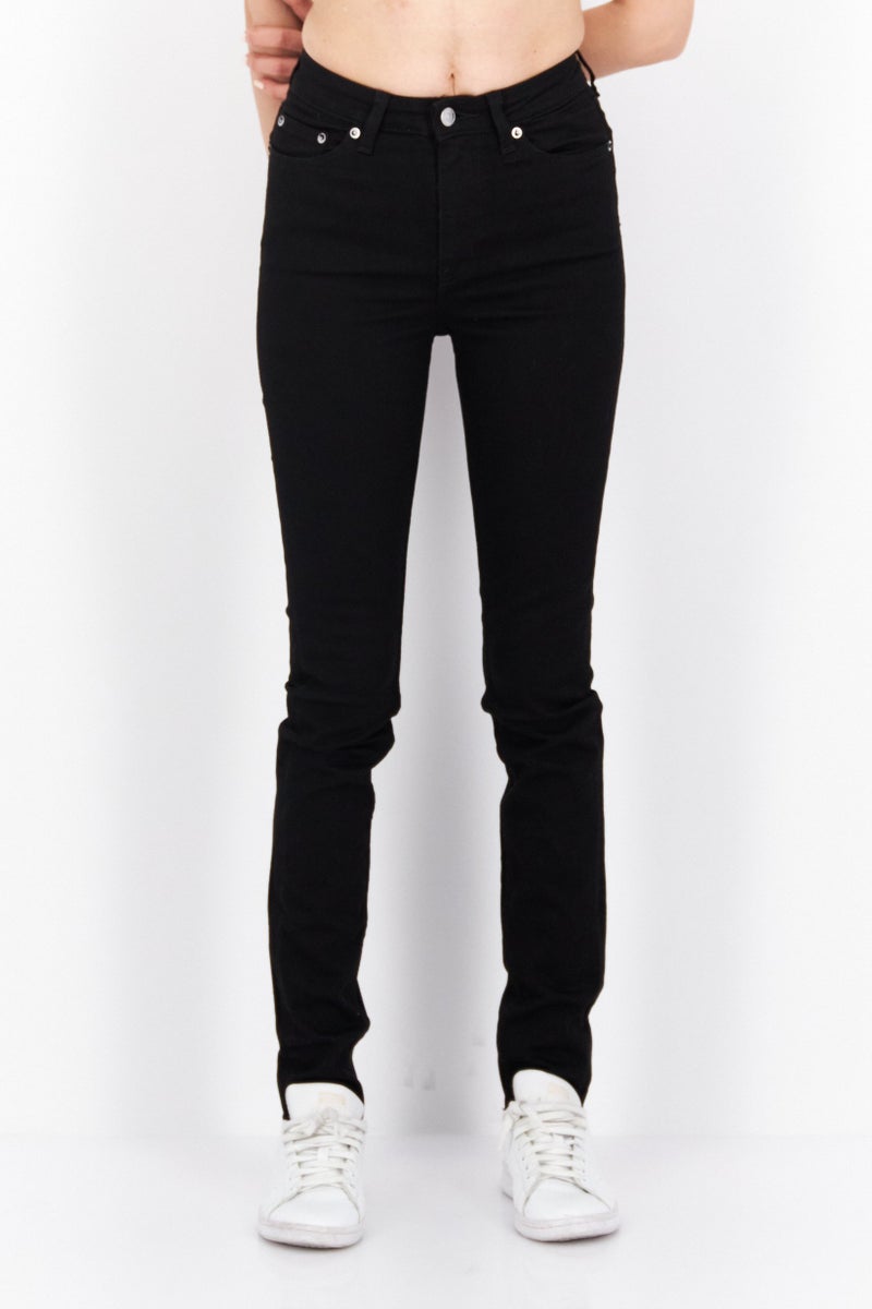 Women Skinny Fit Solid Stretchable Jeans, Black