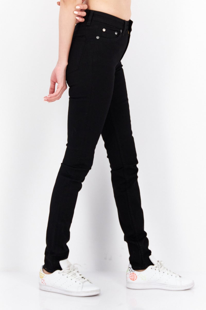 Women Skinny Fit Solid Stretchable Jeans, Black