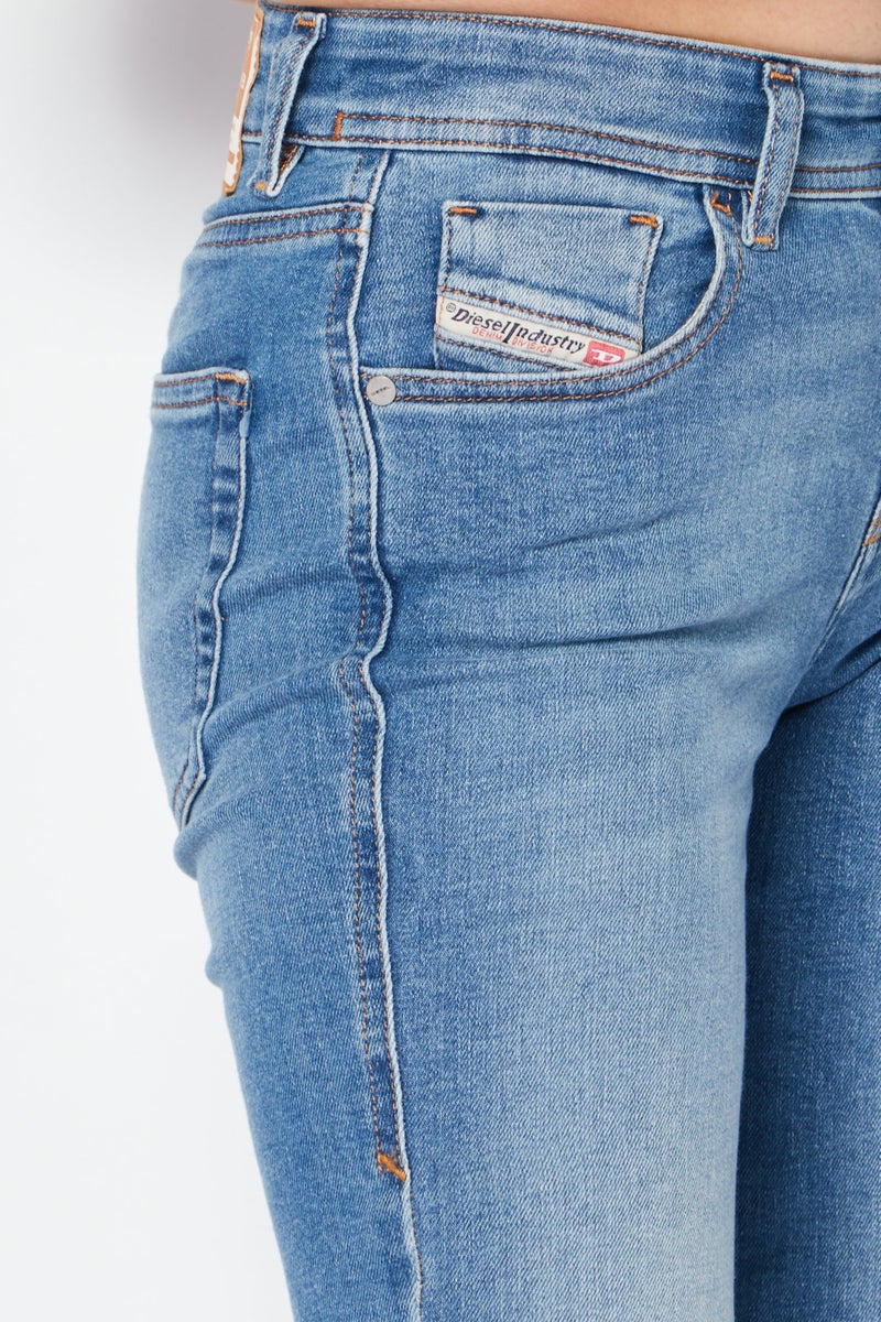 Women Super Skinny Fit Washed Stretchable Jeans, Blue