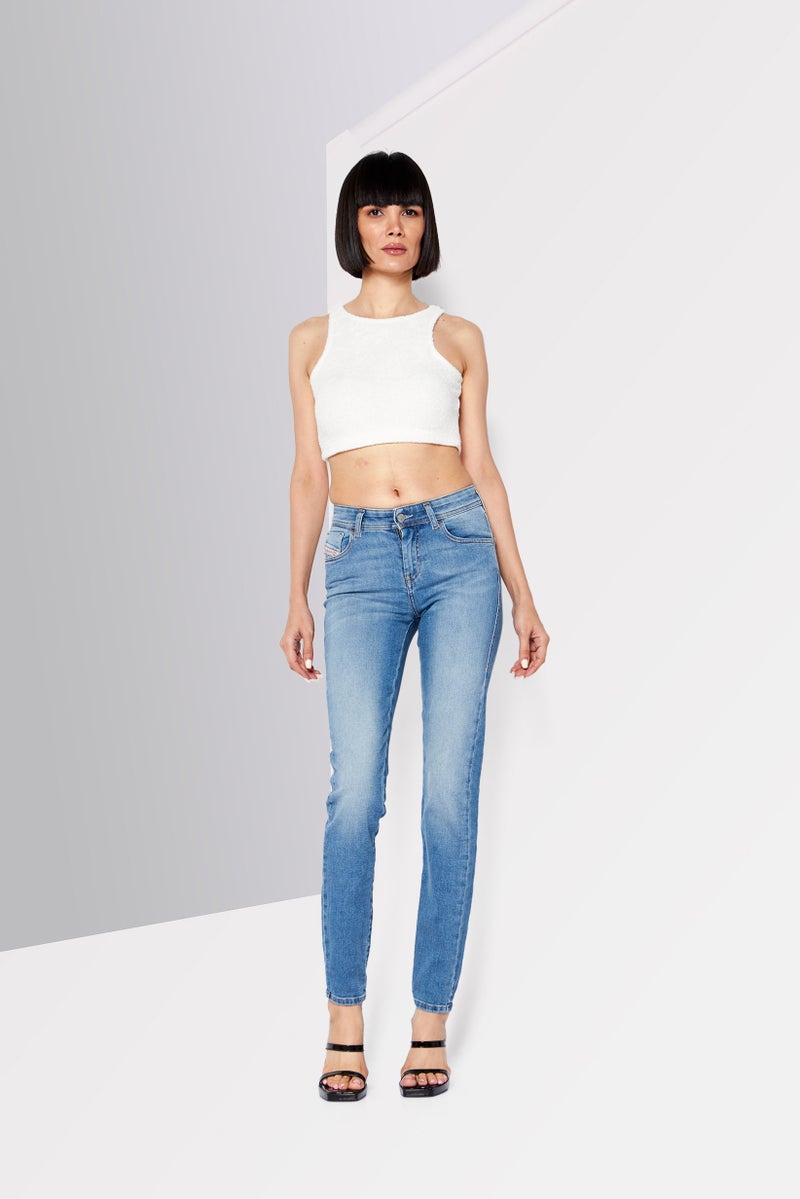 Women Super Skinny Fit Washed Stretchable Jeans, Blue