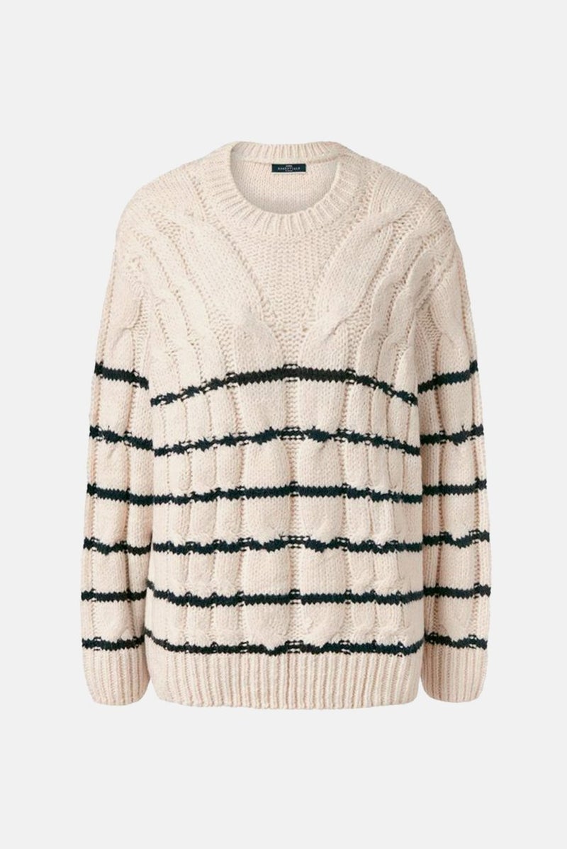 Women Knitted Pull Over Sweater, Beige