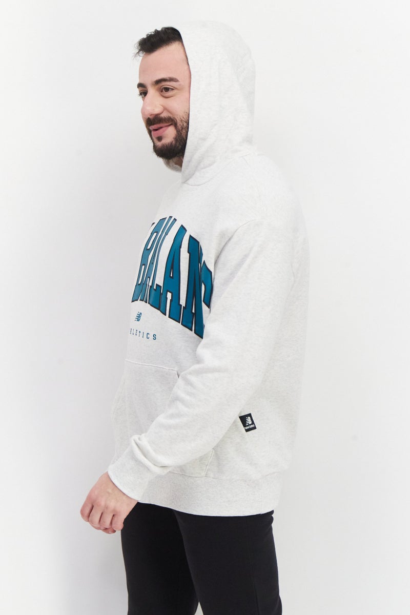 Men Oversized Fit Long Sleeve Outdoor Sweatshirt, Light Grey
