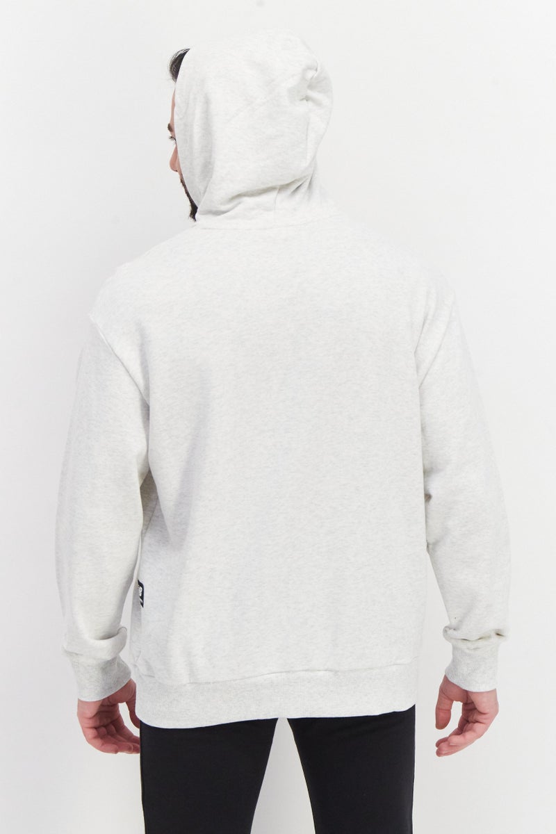 Men Oversized Fit Long Sleeve Outdoor Sweatshirt, Light Grey