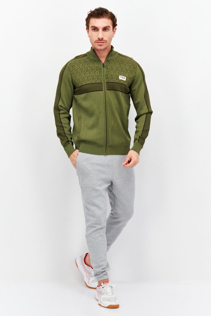 Men Sportswear Fit Long Sleeves Outdoor Sweatshirt, Olive