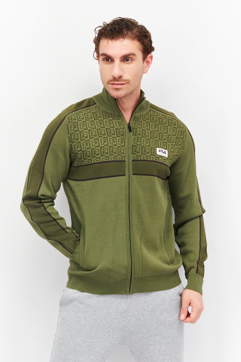 Men Sportswear Fit Long Sleeves Outdoor Sweatshirt, Olive