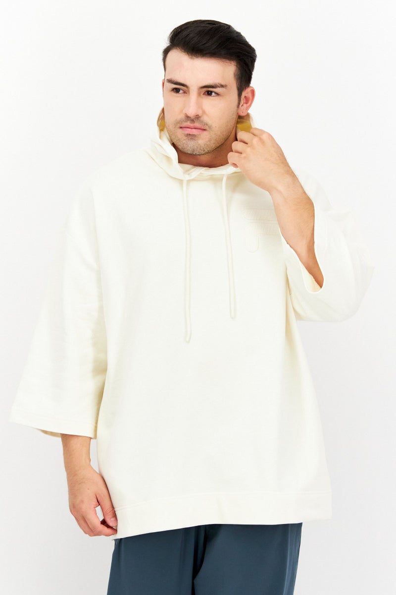 Men Sportswear Fit Training Hoodie, Cream