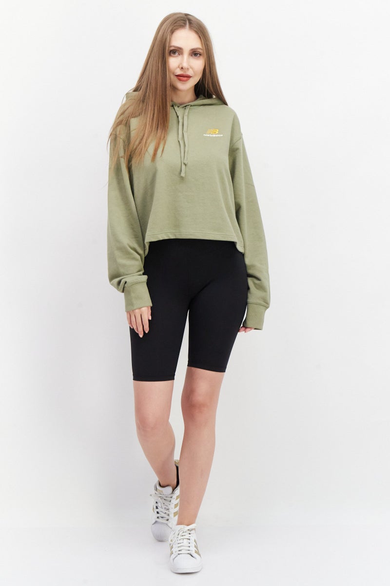 Women Sportswear Fit Long Sleeve Training Sweatshirts, Light Olive