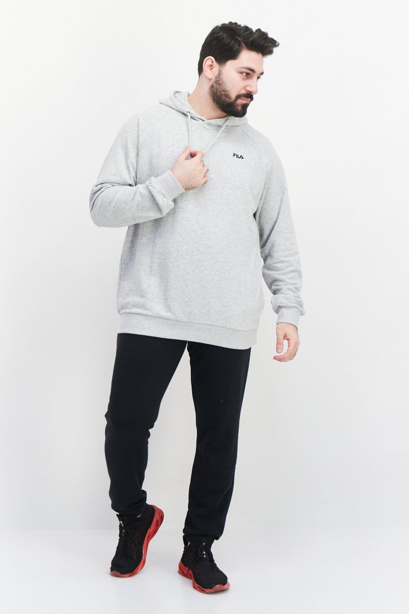 Men Sportswear Fit Long Sleeve Training Hoodies, Grey