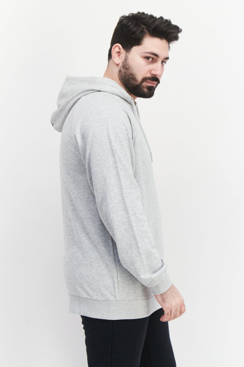 Men Sportswear Fit Long Sleeve Training Hoodies, Grey