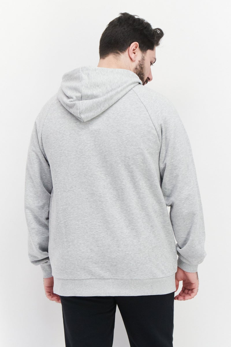 Men Sportswear Fit Long Sleeve Training Hoodies, Grey