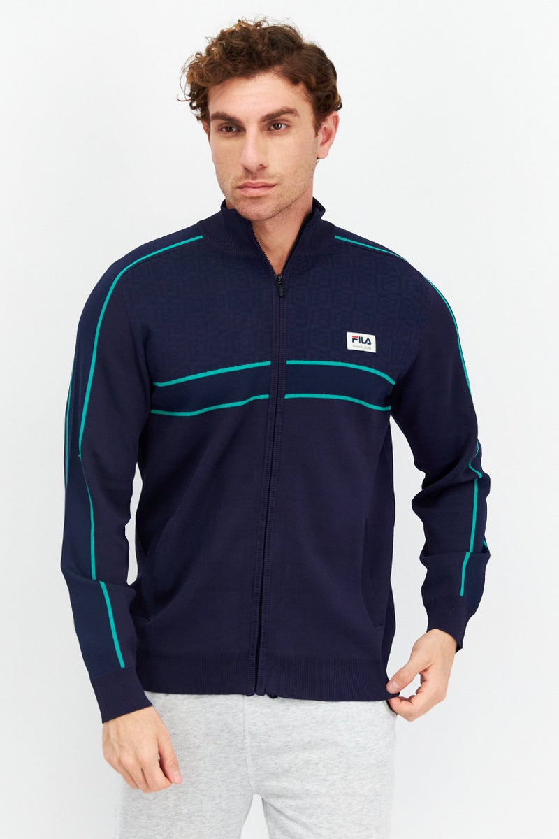 Men Sportswear Fit Long Sleeves Outdoor Sweatshirt, Navy